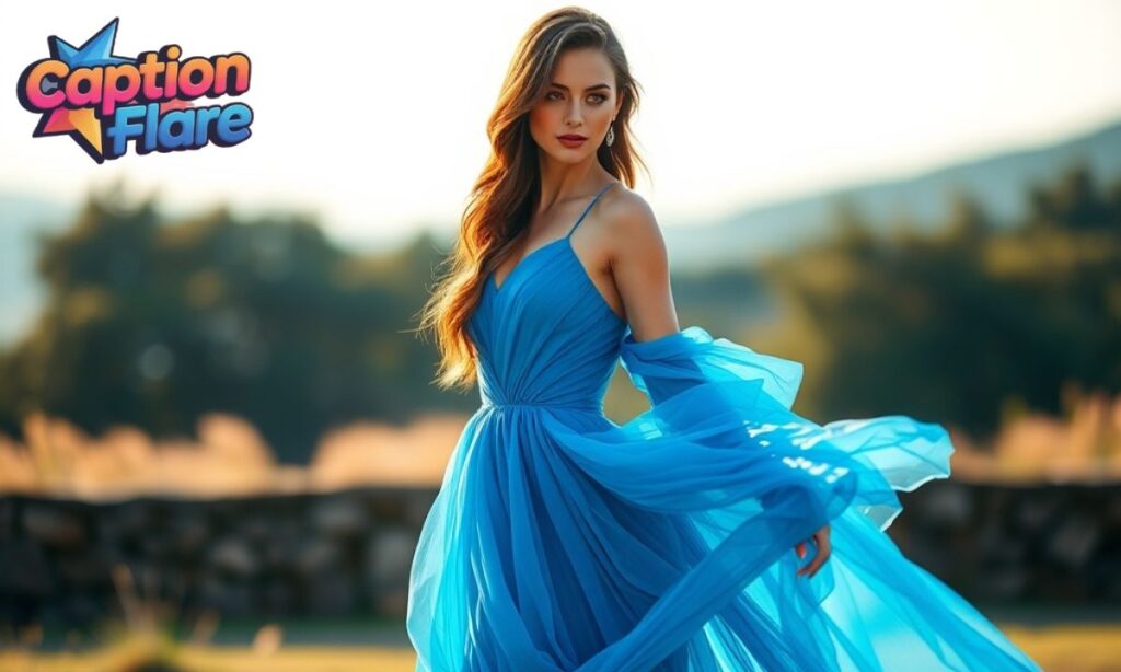 Best Captions for Blue Dress