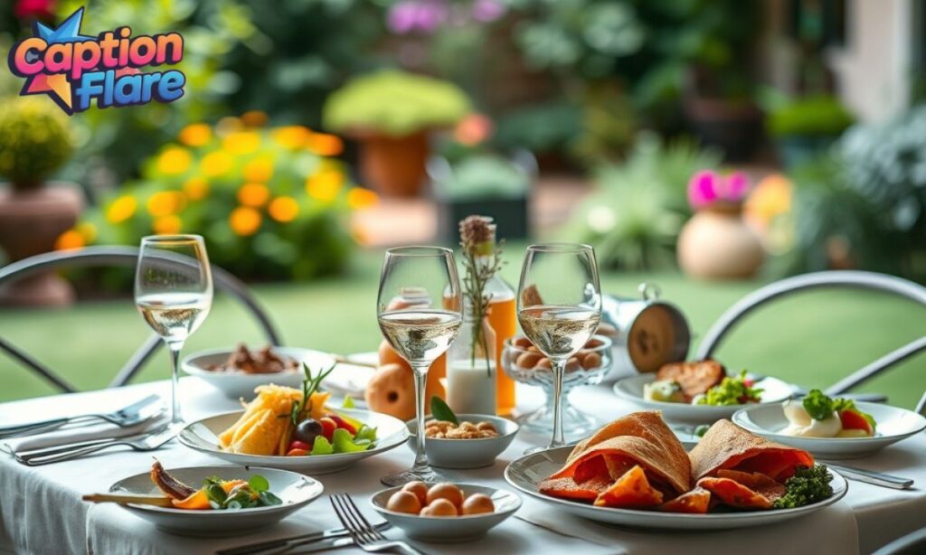 Captions for Lunching in Style
