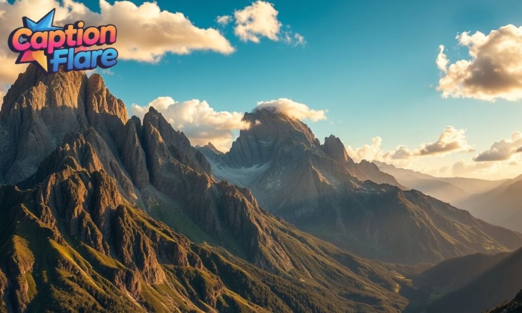 Scenery Captions for Mountains and Hiking