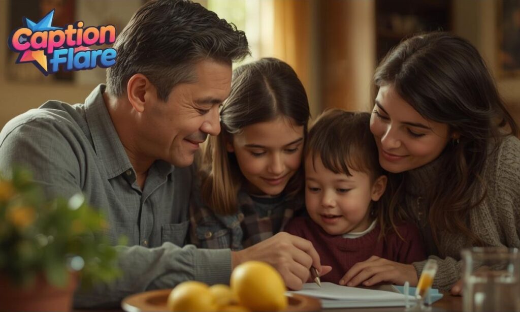 Family Pictures Instagram Captions with Life Lessons