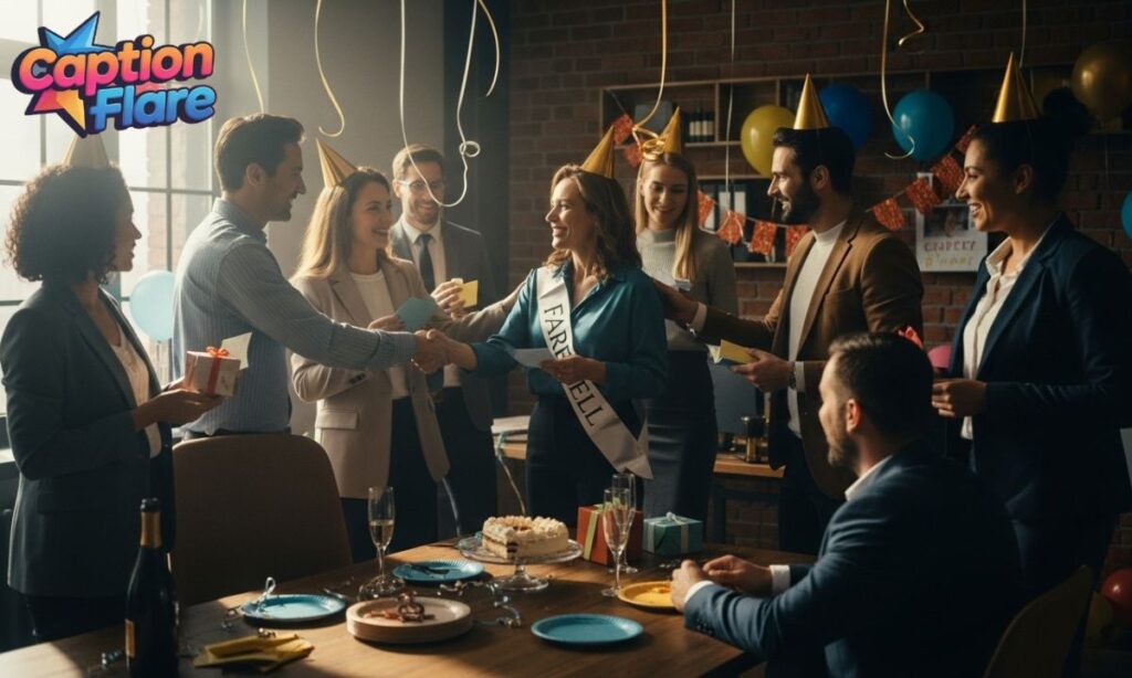 Farewell Captions to Colleagues