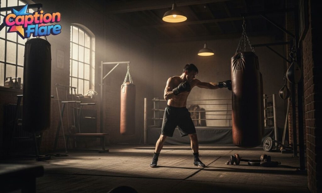 Song lyrics as gym captions